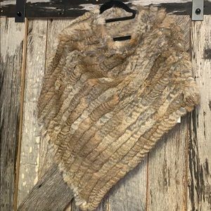 Fur poncho - rabbit